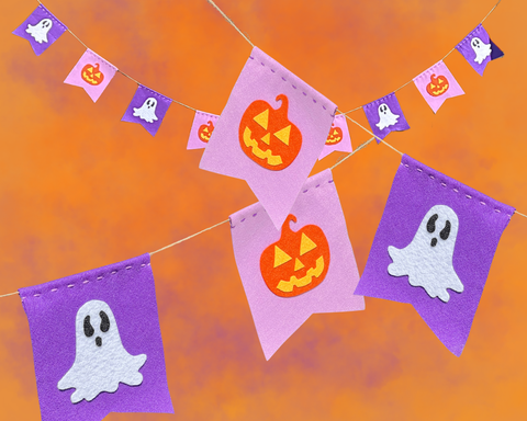 Handmade Pumpkin & Ghost Garland