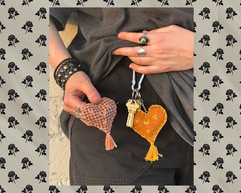 'Yeehaw, Baby' Heart Keychain Pair